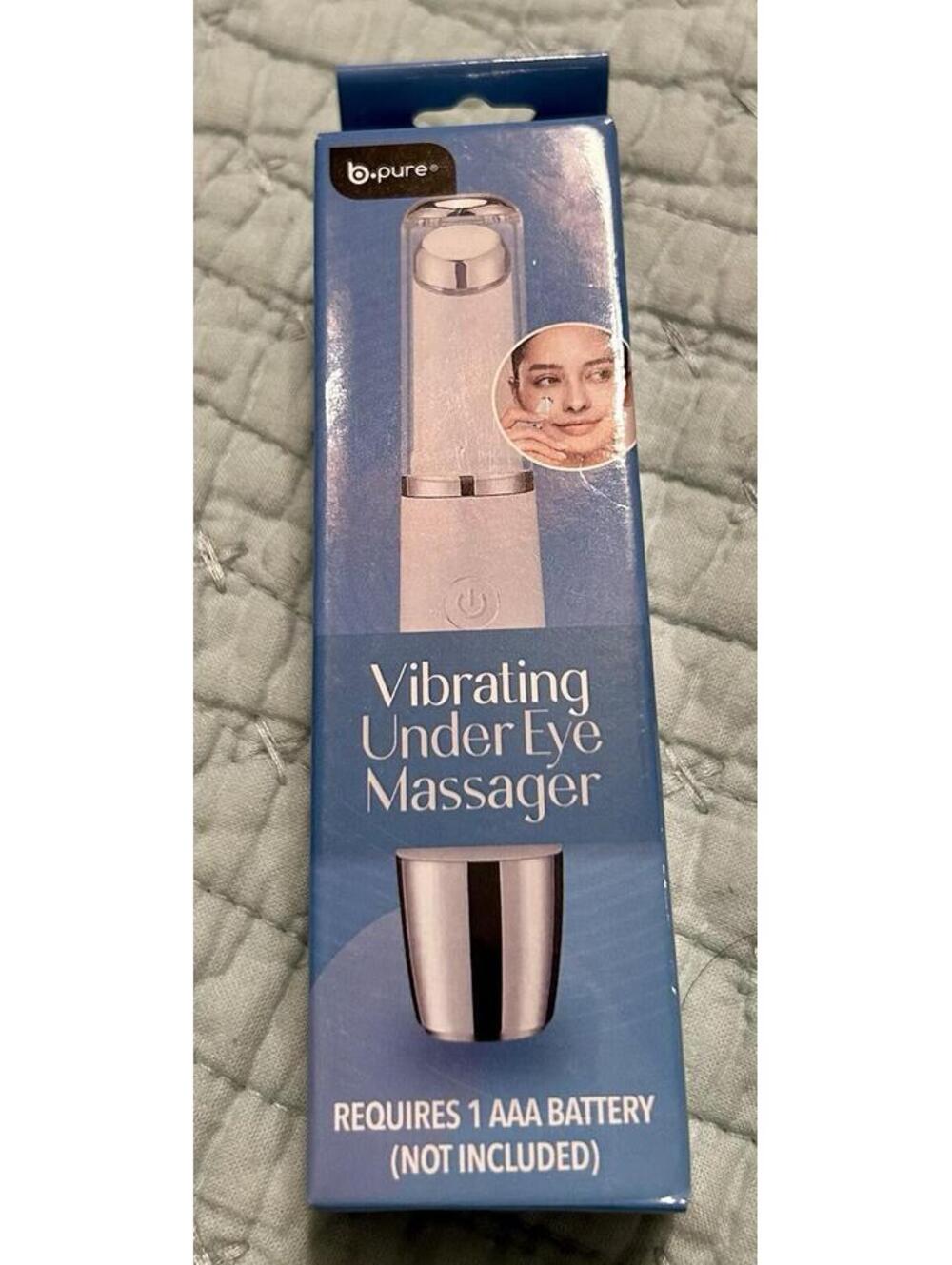 B-pure Vibrating Under Eye Massager, Battery Operated Reduce Puffiness Skin Care
